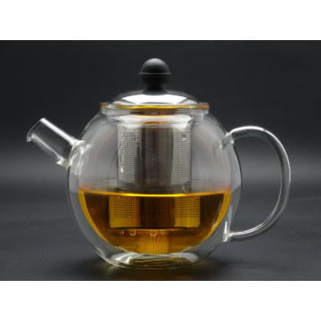 Borosilicate Hand Made Glass Pot, Borosilicate Glass Tea Pot, 700ml, 100% Hand Blown Chinese Glass Tea Pot